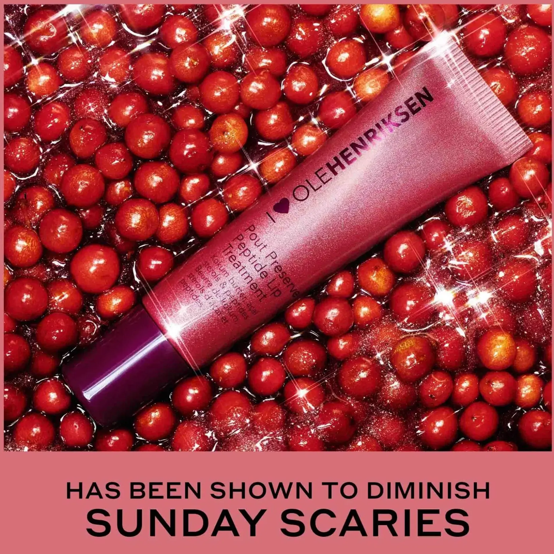Ole Henriksen Pout preserve Glimmer lip treatmentt Lingonberry Jam huulivoide 12ml