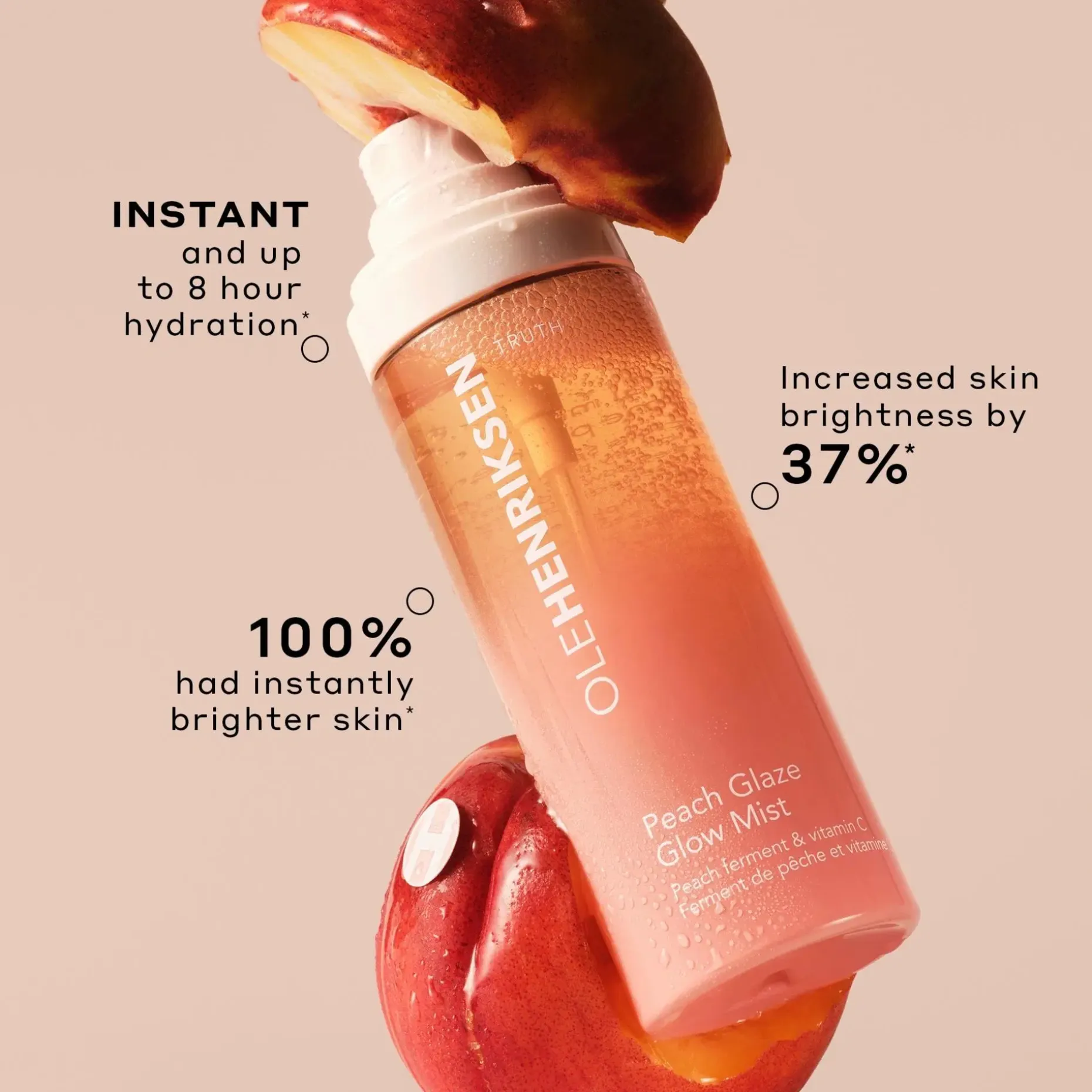 Ole Henriksen Truth Peach glaze glow mist -kasvojen hoitosuihke 80ml