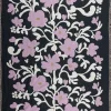 Pentik Ruusumalva torkkupeitto jacquard 130x170 cm tummanharmaa