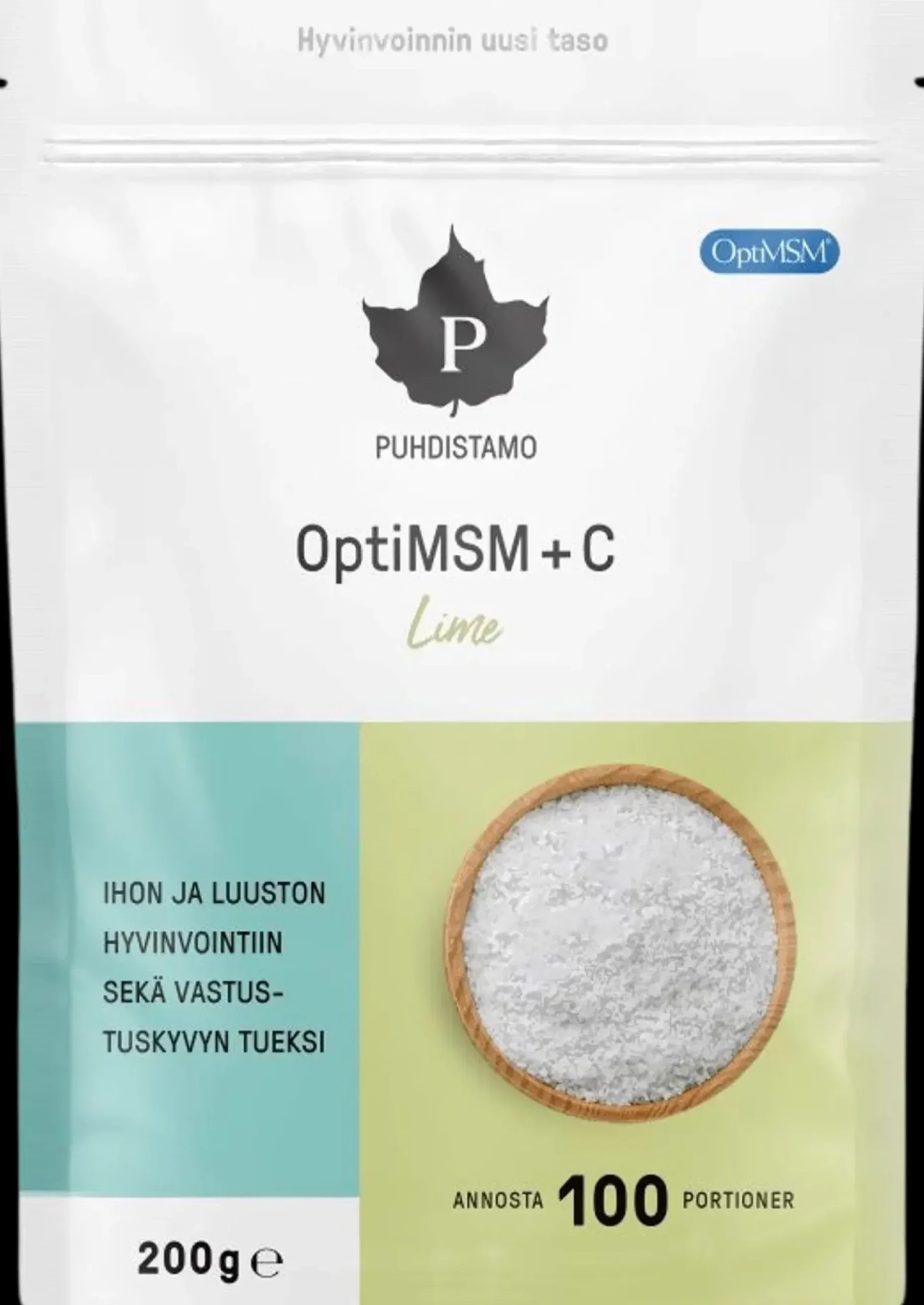 Puhdistamo OptiMSM+C -jauhe Lime 200 g