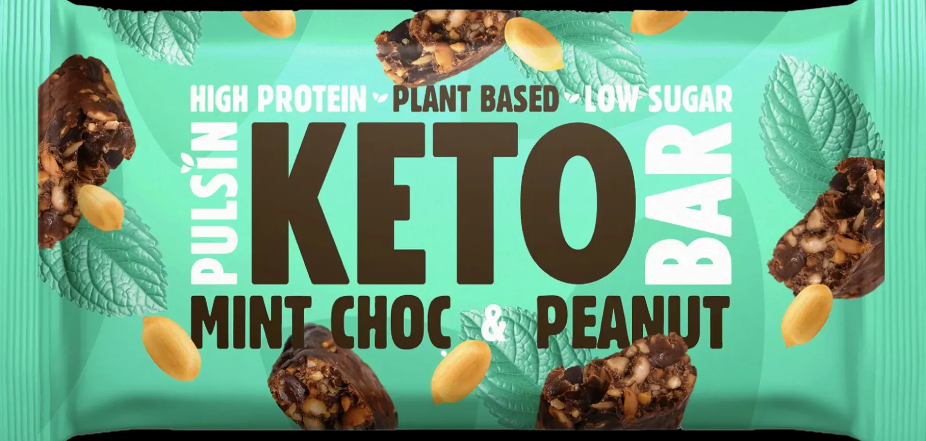Pulsin Minttusuklaa & maapähkinä keto-proteiinipatukka 50g