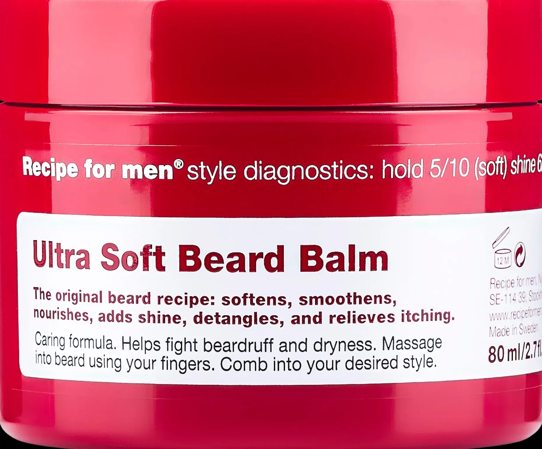 Recipe for Men Ultra Soft Beard Balm partabalsami 80 ml