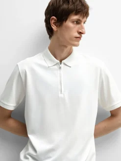 SELECTED HOMME Slhfave zip ss polo pikee