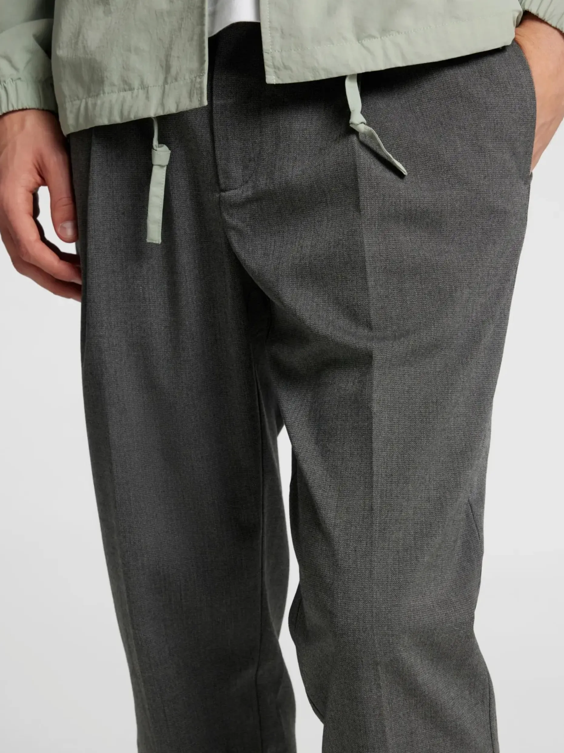 SELECTED HOMME Slh190-reg tapered leroy pleat housut