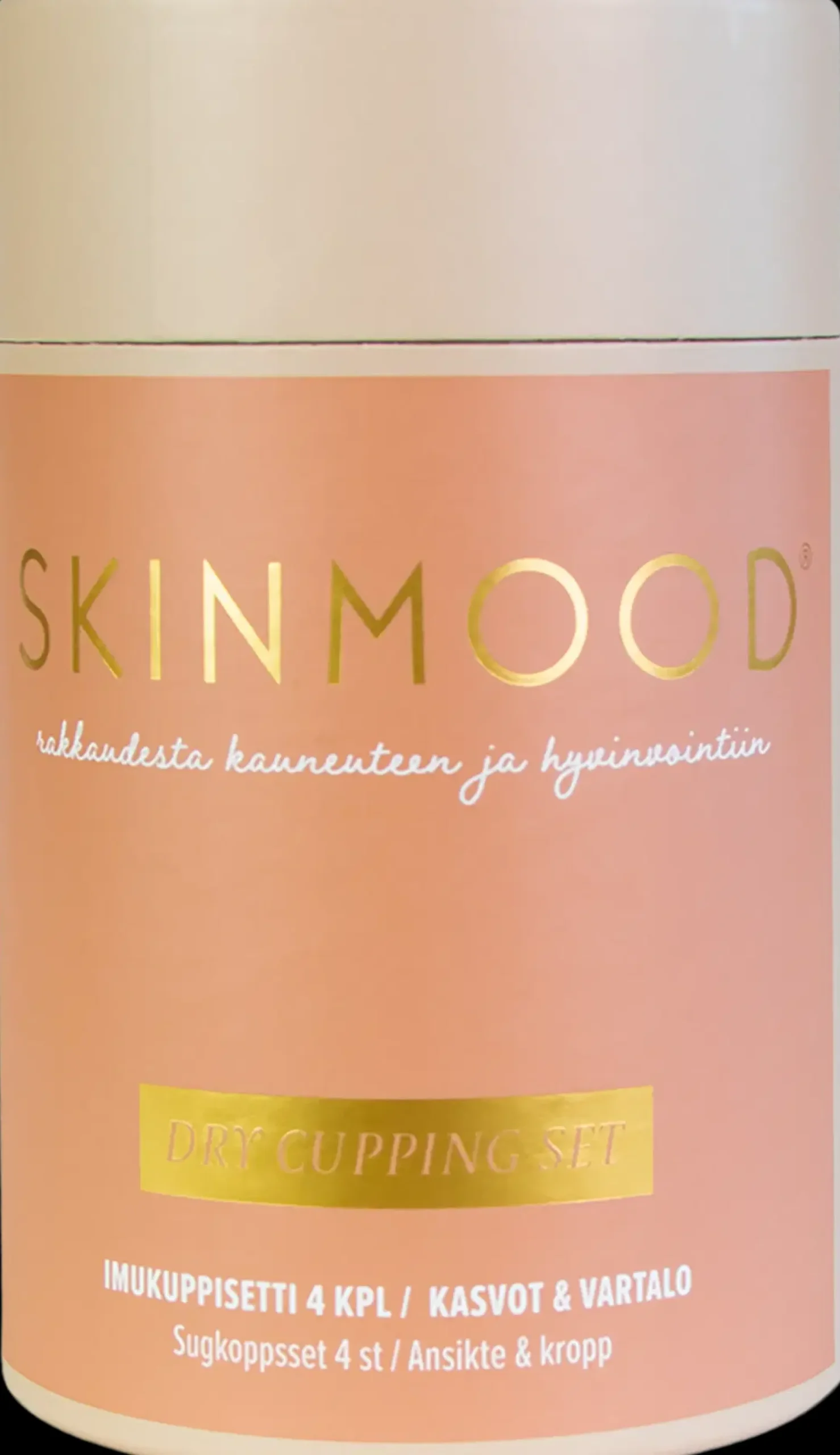 SkinMood® kuivakuppauskuppisarja kasvoille ja vartalolle, sisältää 4 kuppia