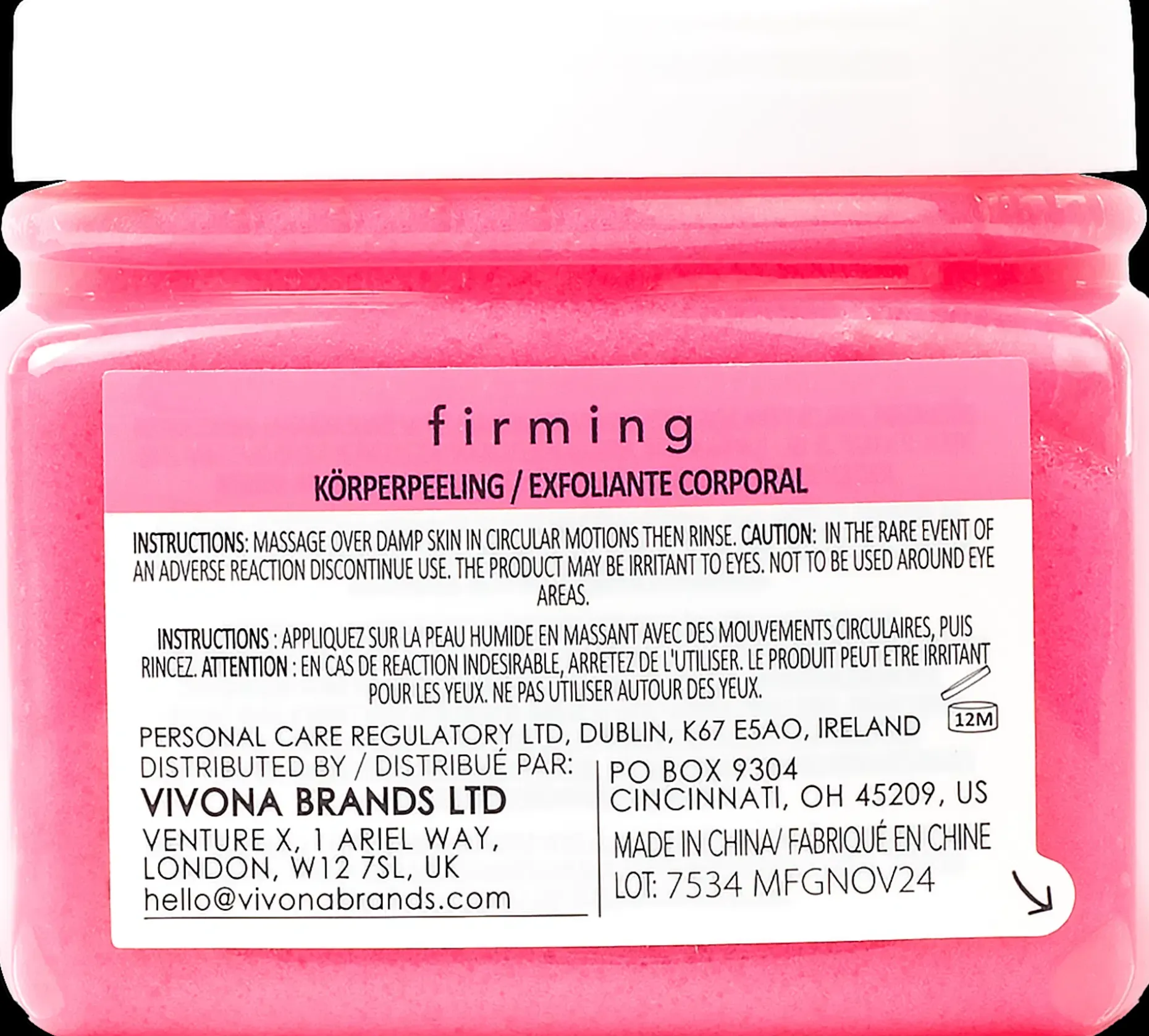Sunday Rain Pink Grapefruit & Sea Salt vartalon kuorinta-aine 265g