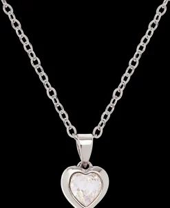 Ted Baker Hannela crystal heart silver riipus