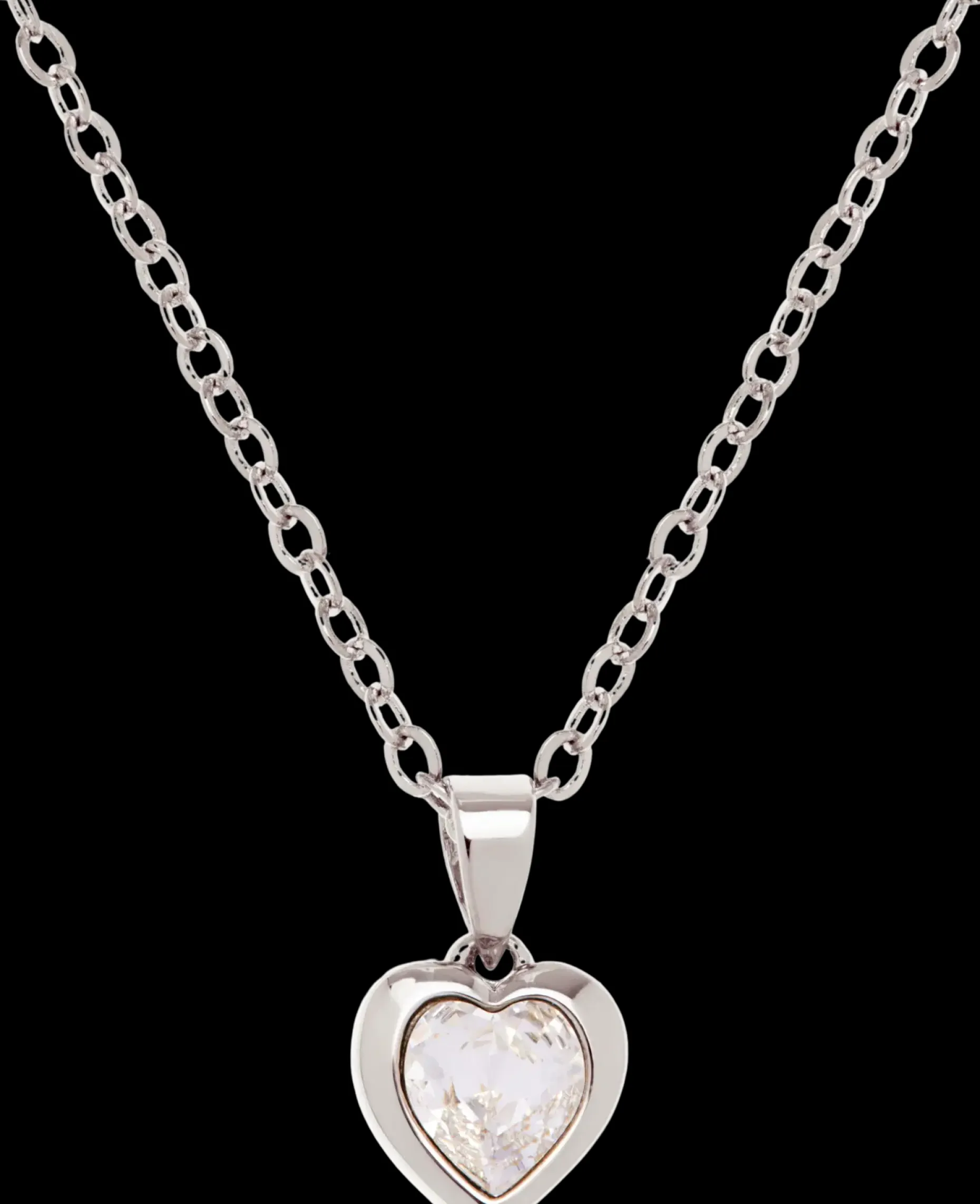 Ted Baker Hannela crystal heart silver riipus