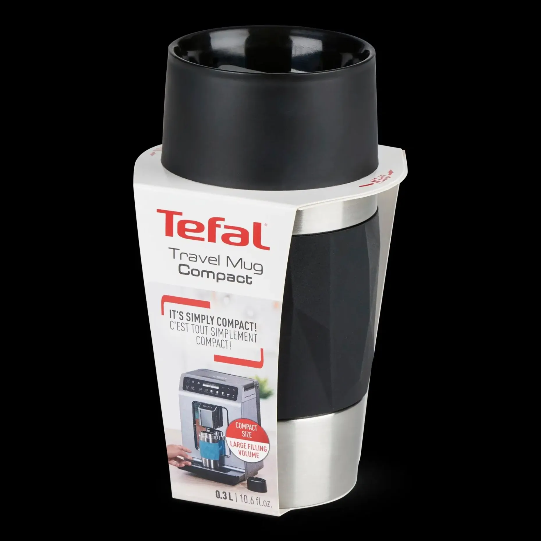 Tefal Travel mug compact termosmuki 0,3l, musta