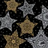 Tissue-lautasliina 33 x 33 cm Snowstars White 3-krs, 20 kpl