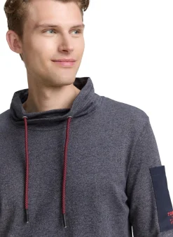 Tom Tailor pitkähihainen t-paita nyörikauluksella
