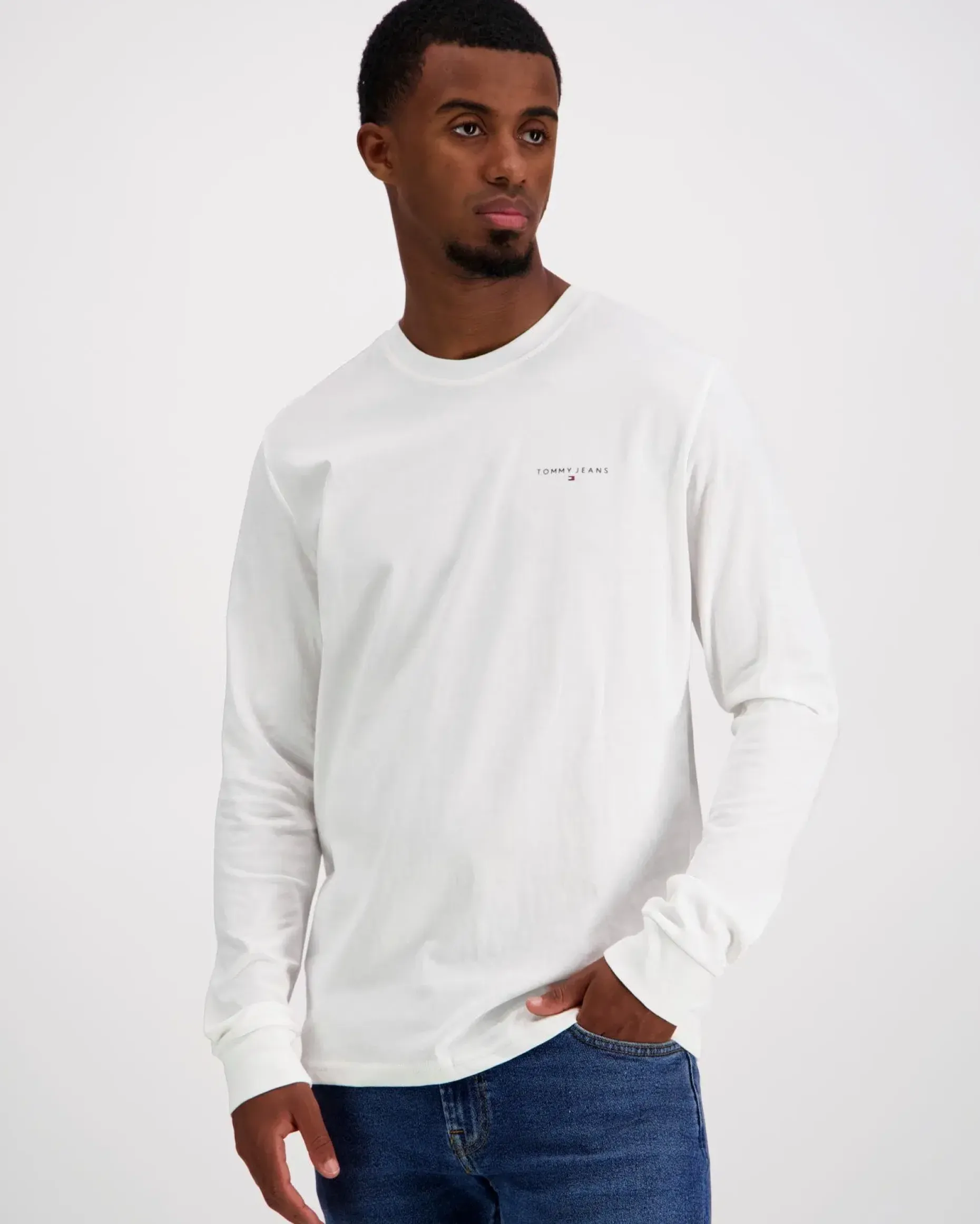 Tommy Jeans Tjm slim chest linear ls tee ext t-paita
