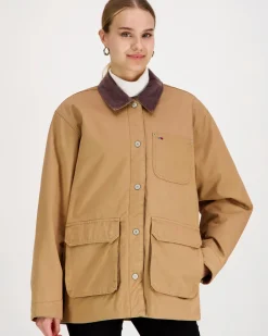 Tommy Jeans Tjw twill cord collar takki