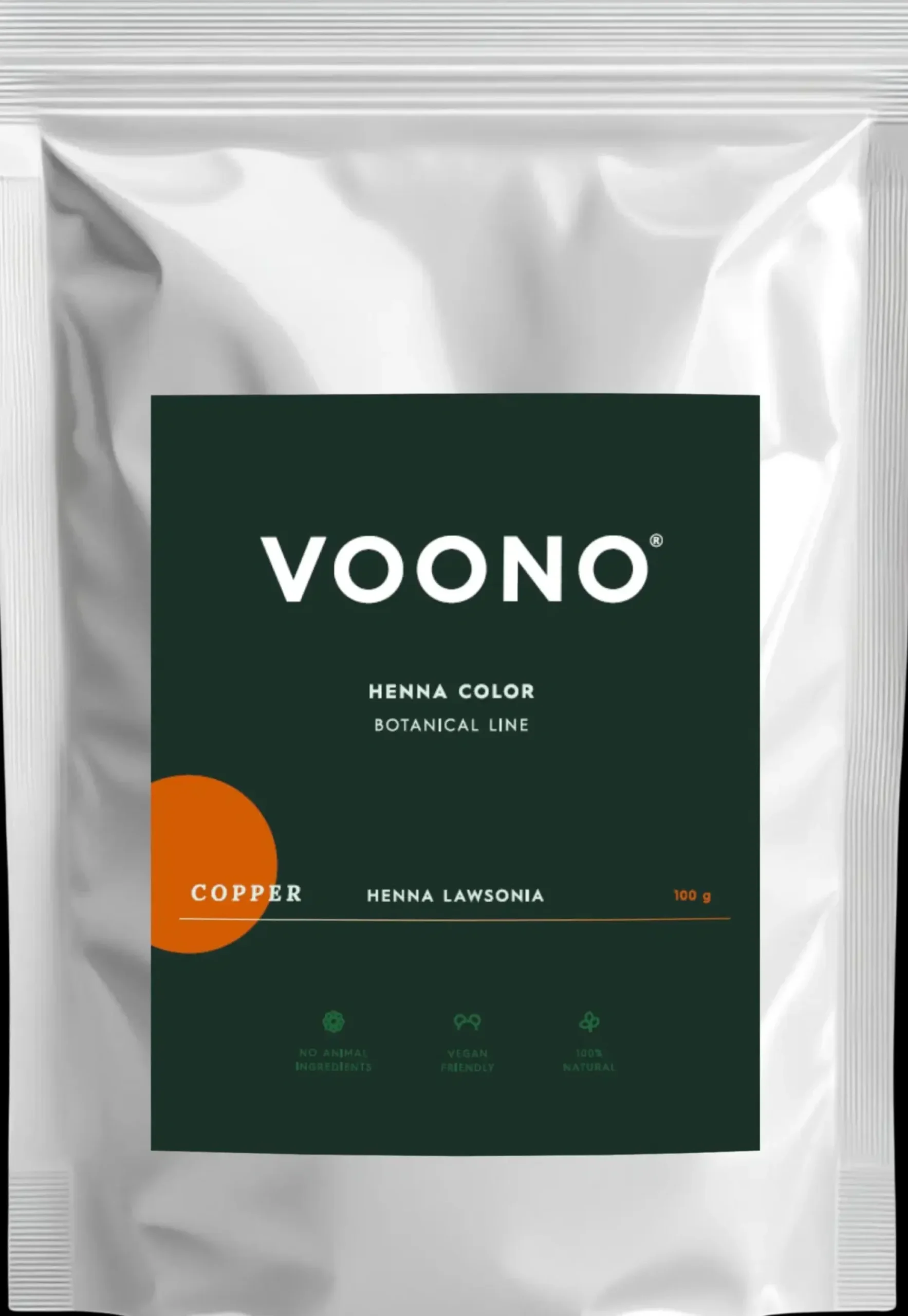 VOONO Henna-kasvihiusväri, kupari 100g