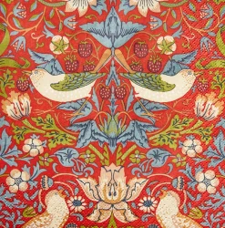 William Morris Strawberry Thief punainen lautasliina 20kpl/24cm