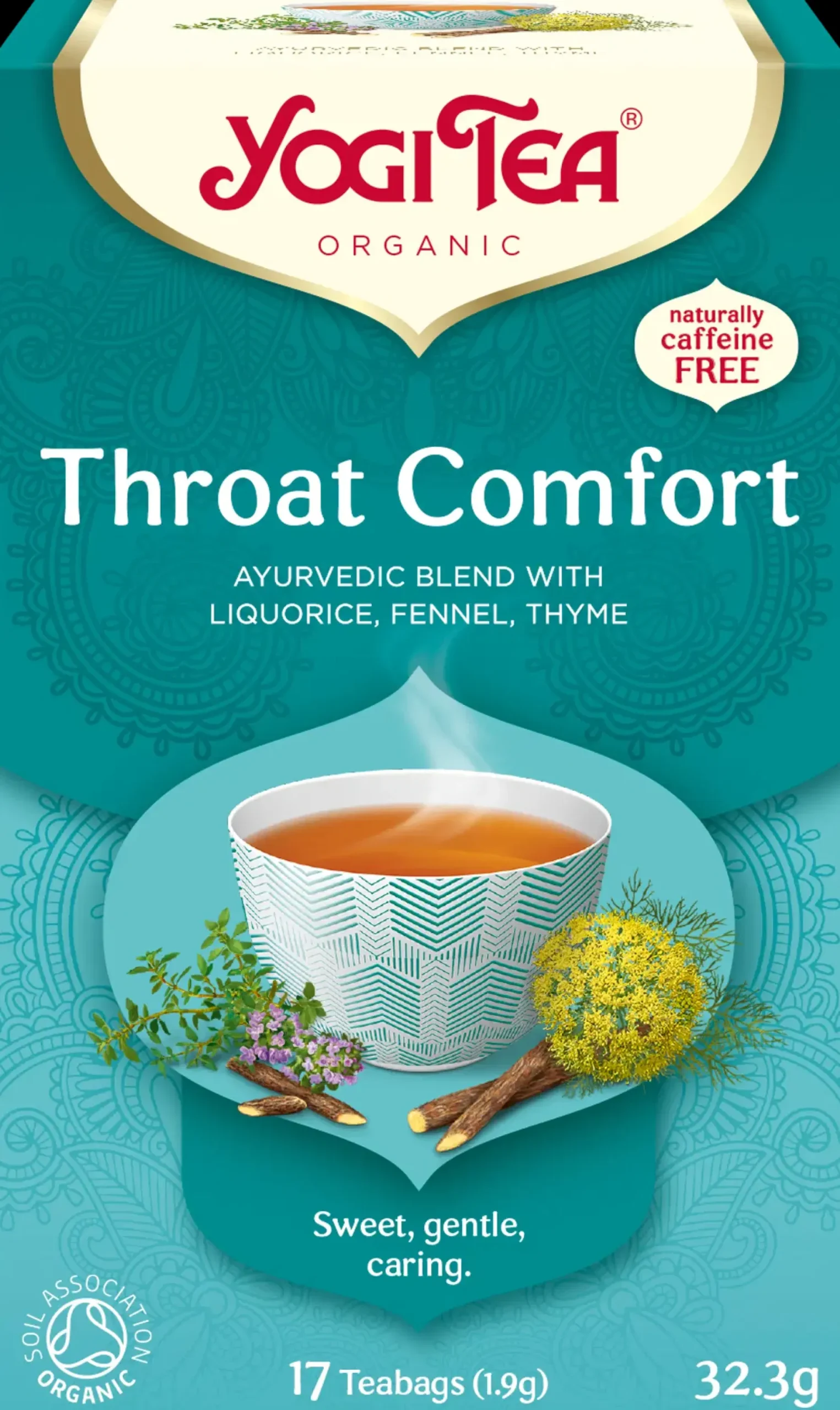 Yogi Tea Luomu Throat Comfort Yrtti-maustetee Ayurvedinen 17x1,9g