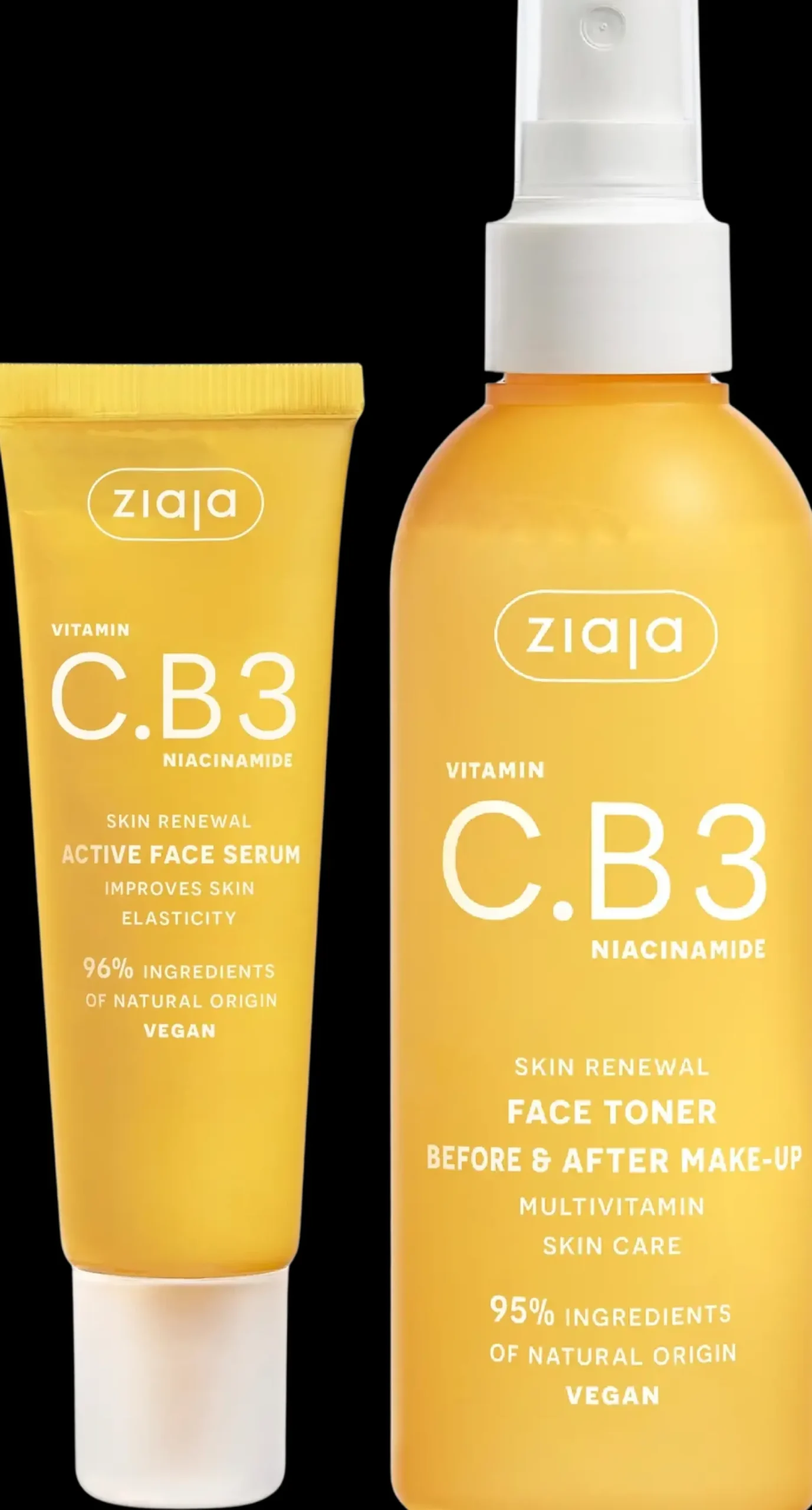 Ziaja C.B3 vitamiini kasvoseerumi 30ml + kasvovesisuihke 190ml